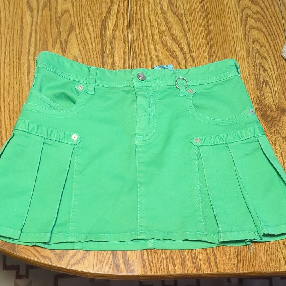 Green Mini Skirt